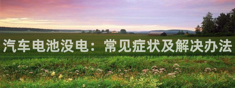 优发国际官网手机版下载安卓：汽车电池没电：常见症状及解决办法