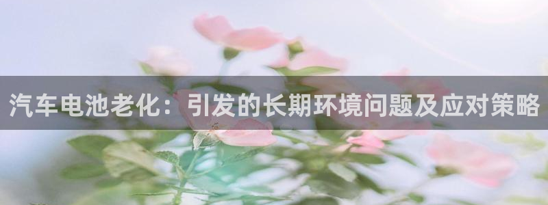 优发国际app：汽车电池老化：引发的长期环境问题及应对策略